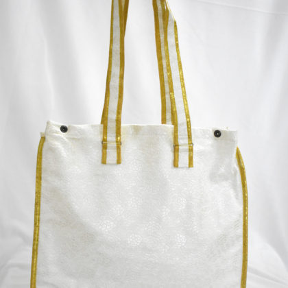 white bag with golden strap1
